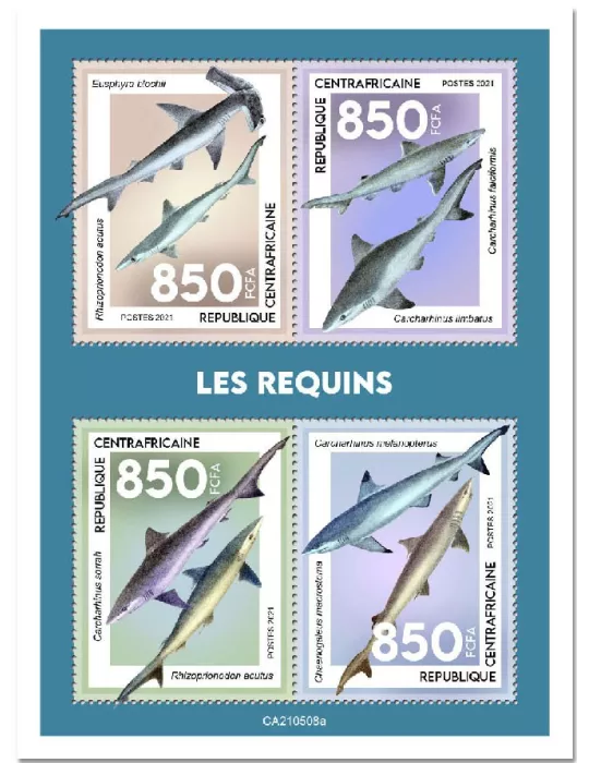 n° 8217/8220 - Timbre CENTRAFRIQUE Poste