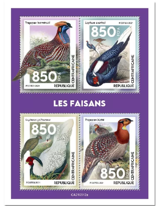 n° 8233/8236 - Timbre CENTRAFRIQUE Poste