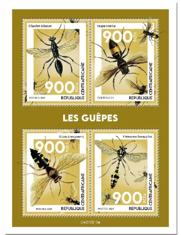 n° 8245/8248 - Timbre CENTRAFRIQUE Poste