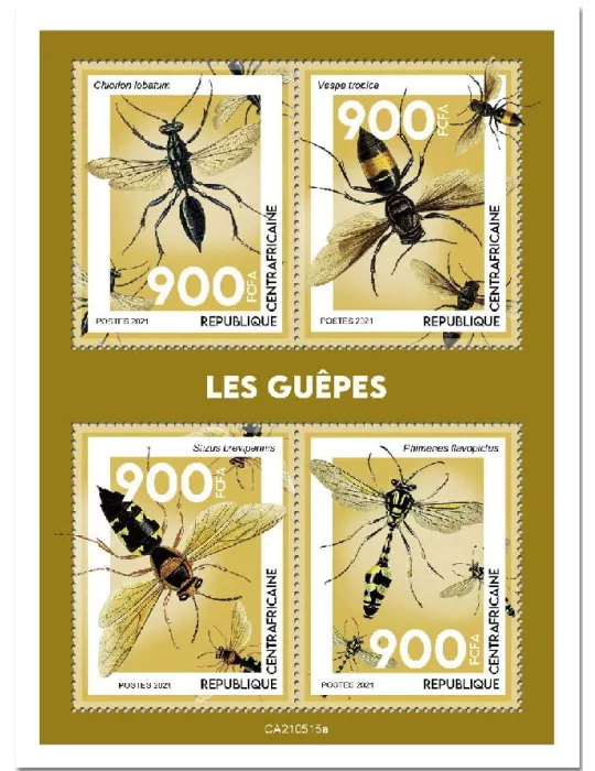 n° 8245/8248 - Timbre CENTRAFRIQUE Poste