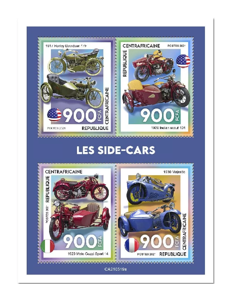 n° 8261/8264 - Timbre CENTRAFRIQUE Poste