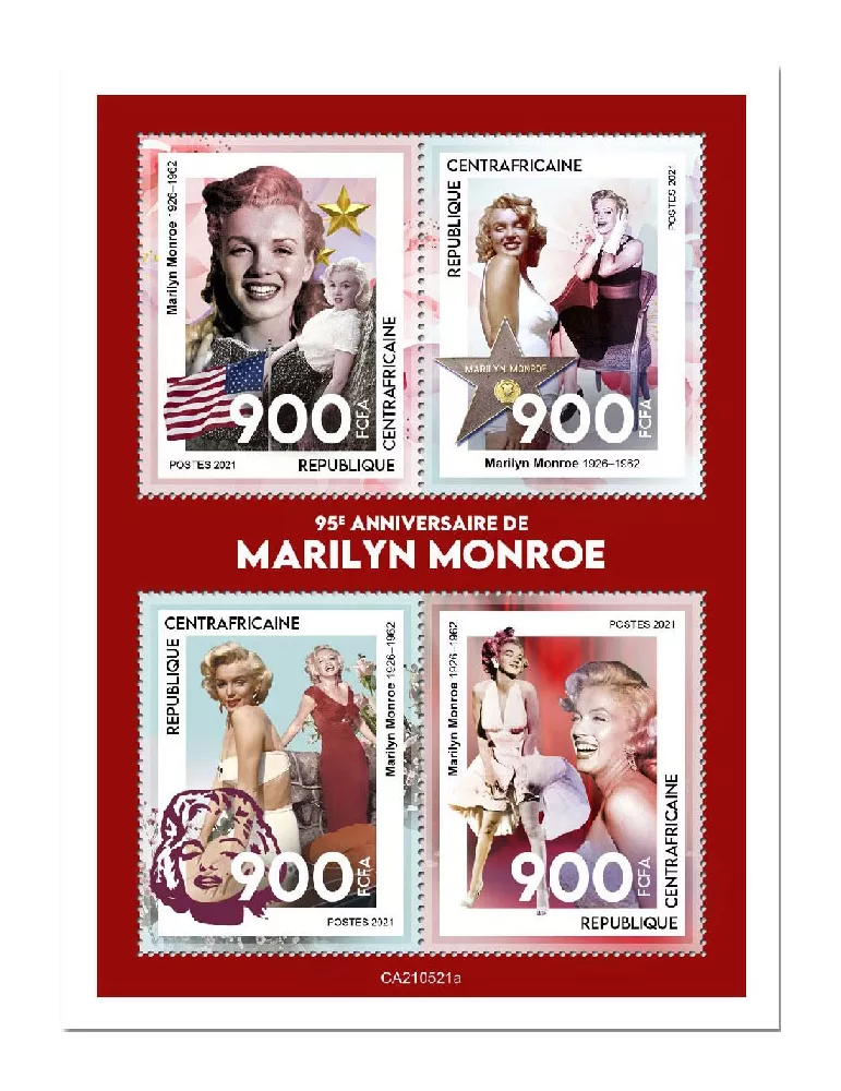 n° 8269/8272 - Timbre CENTRAFRIQUE Poste