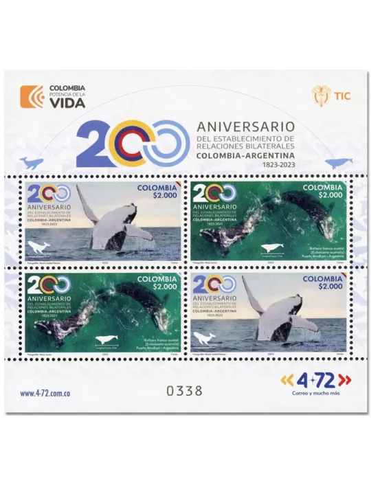 n° 2710/2711 ( 4 valeurs) - Timbre COLOMBIE Poste