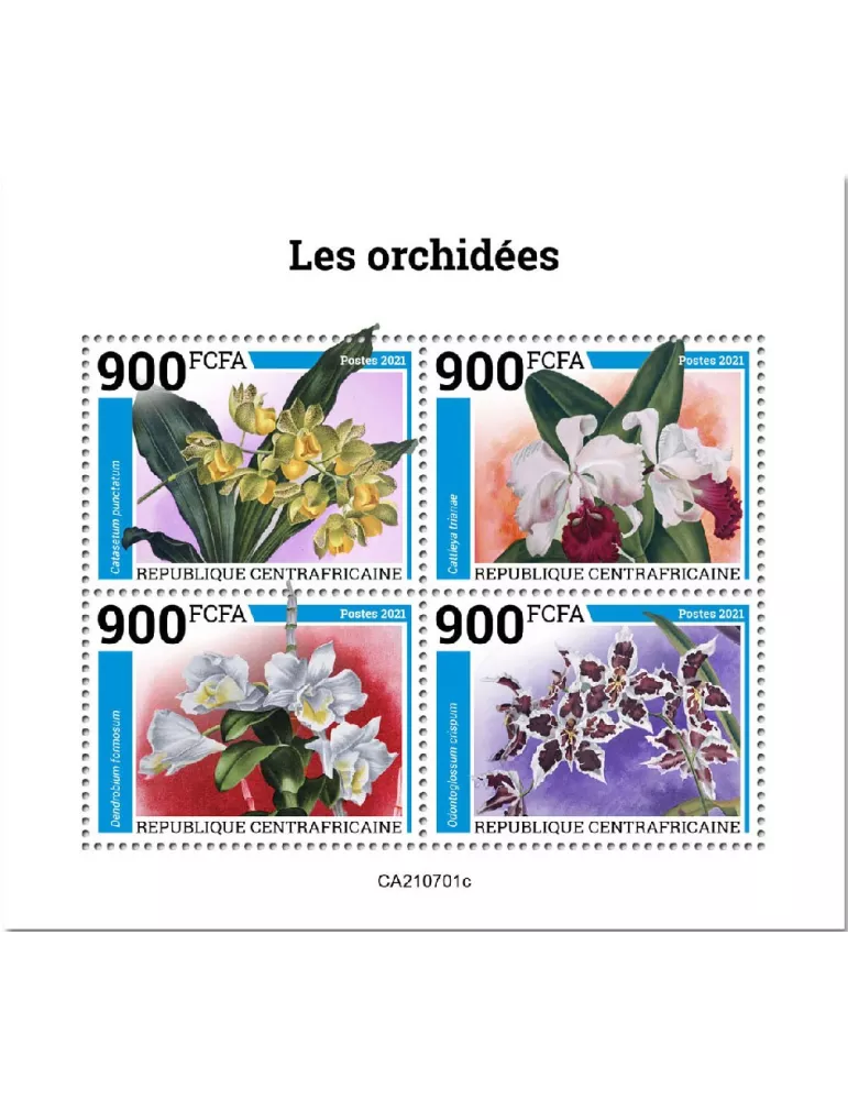 n° 8433A/8436A - Timbre CENTRAFRIQUE Poste