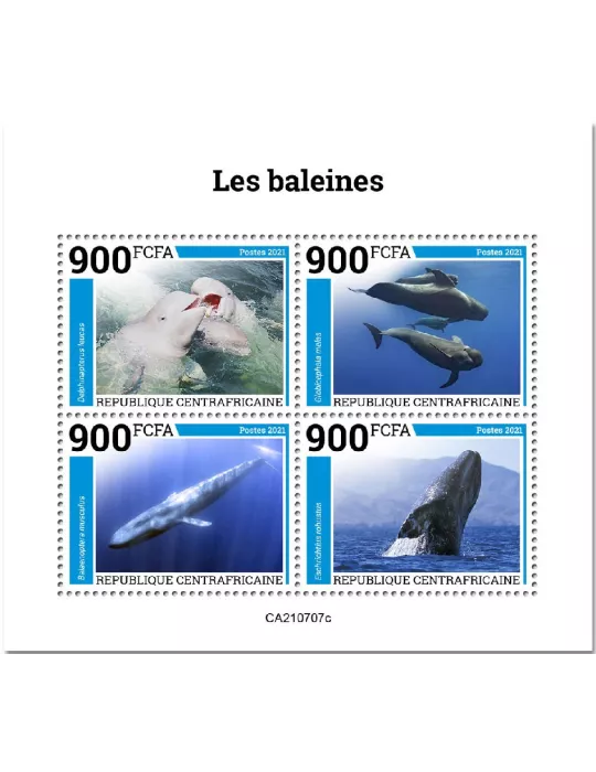 n° 8457A/8460A - Timbre CENTRAFRIQUE Poste