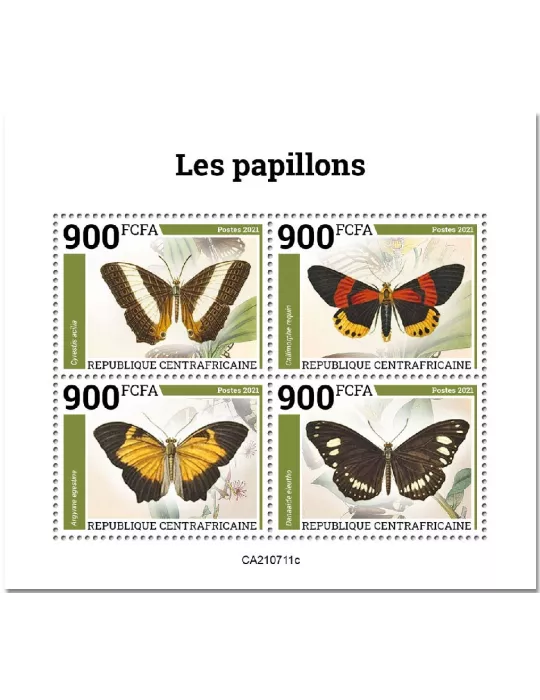 n° 8473A/8476A - Timbre CENTRAFRIQUE Poste