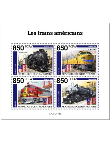 n° 8493A/8496A - Timbre CENTRAFRIQUE Poste