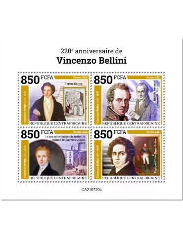 n° 8509A/8512A - Timbre CENTRAFRIQUE Poste