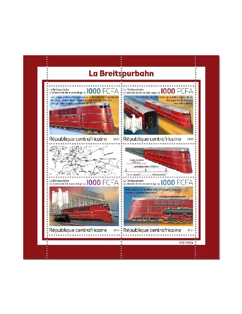 n° 8719/8722 - Timbre CENTRAFRIQUE Poste