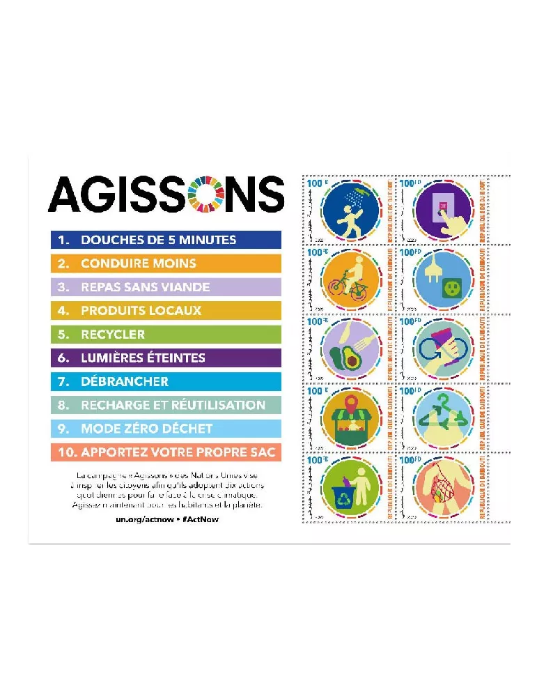 n° 3190/3199 - Timbre DJIBOUTI Poste