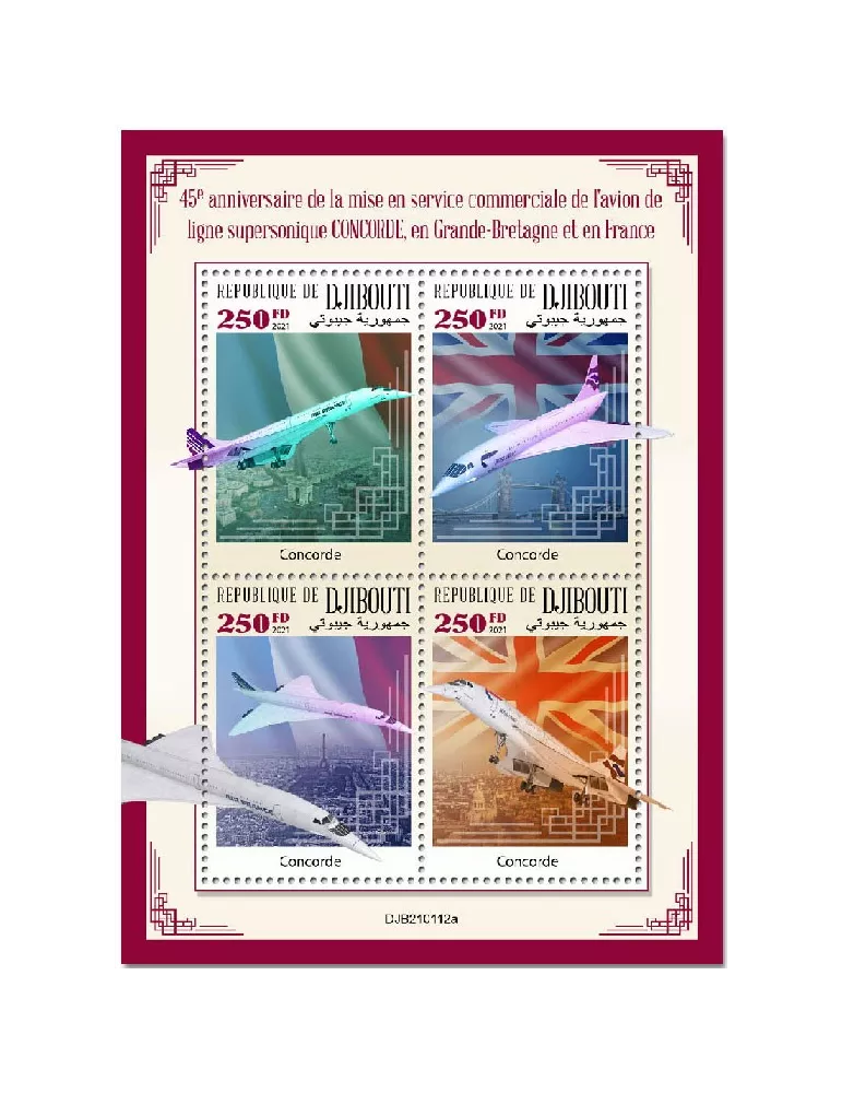 n° 3417/3420 - Timbre DJIBOUTI Poste