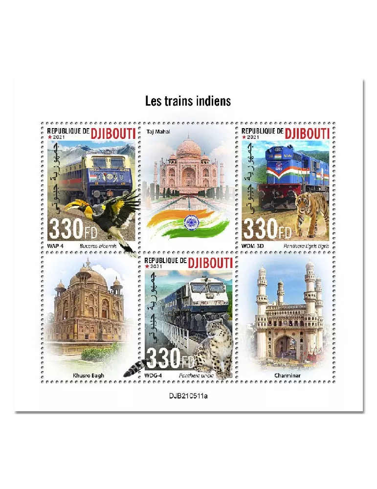 n° 3722/3724 - Timbre DJIBOUTI Poste