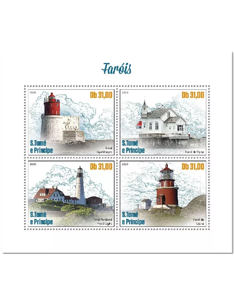 n° 7329/7332 - Timbre SAINT-THOMAS ET PRINCE Poste