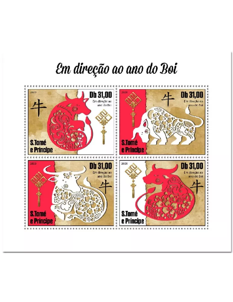 n° 7345/7348 - Timbre SAINT-THOMAS ET PRINCE Poste