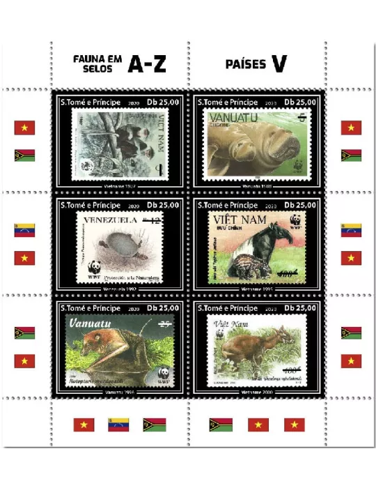 n° 7399/7404 - Timbre SAINT-THOMAS ET PRINCE Poste