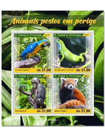 n° 7571/7574 - Timbre SAINT-THOMAS ET PRINCE Poste