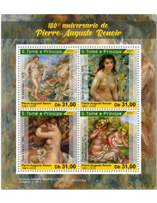 n° 7629/7632 - Timbre SAINT-THOMAS ET PRINCE Poste