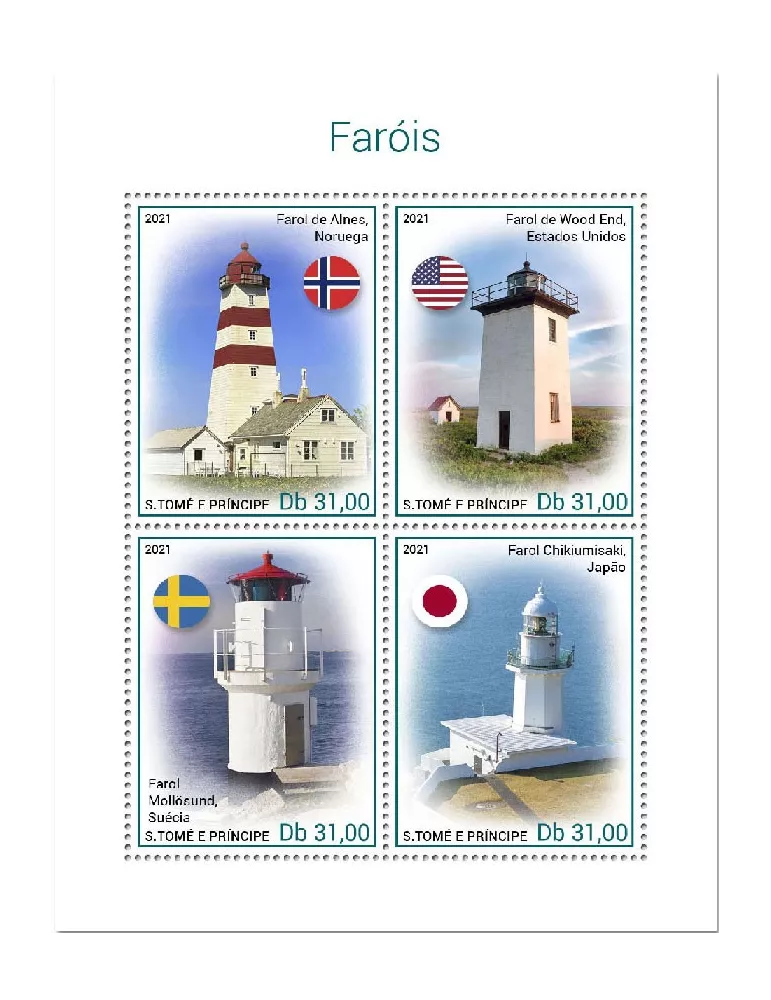 n° 7661/7664 - Timbre SAINT-THOMAS ET PRINCE Poste