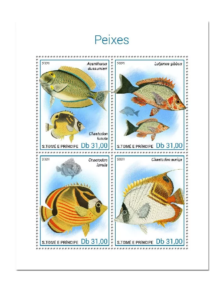 n° 7697/7700 - Timbre SAINT-THOMAS ET PRINCE Poste