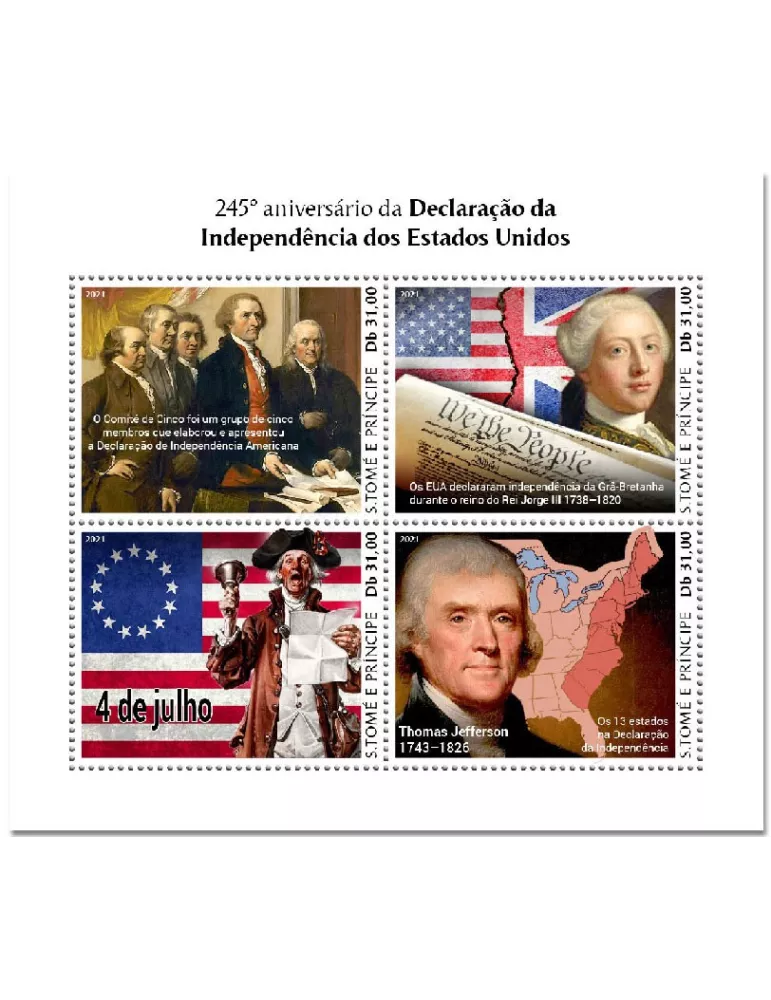 n° 7761/7764 - Timbre SAINT-THOMAS ET PRINCE Poste