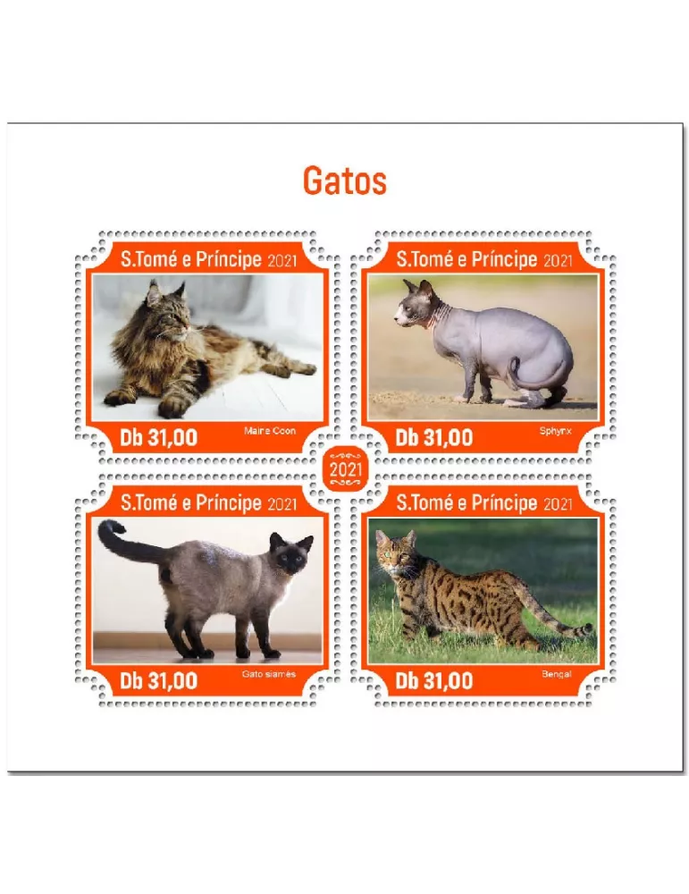 n° 7861/7864 - Timbre SAINT-THOMAS ET PRINCE Poste