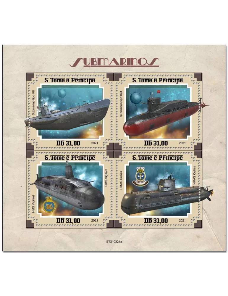 n° 7917/7920 - Timbre SAINT-THOMAS ET PRINCE Poste