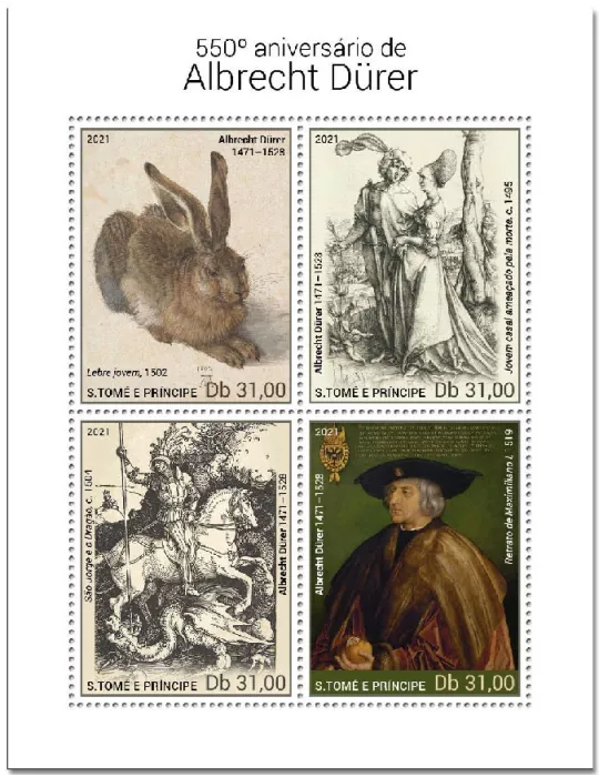 n° 7942/7945 - Timbre SAINT-THOMAS ET PRINCE Poste