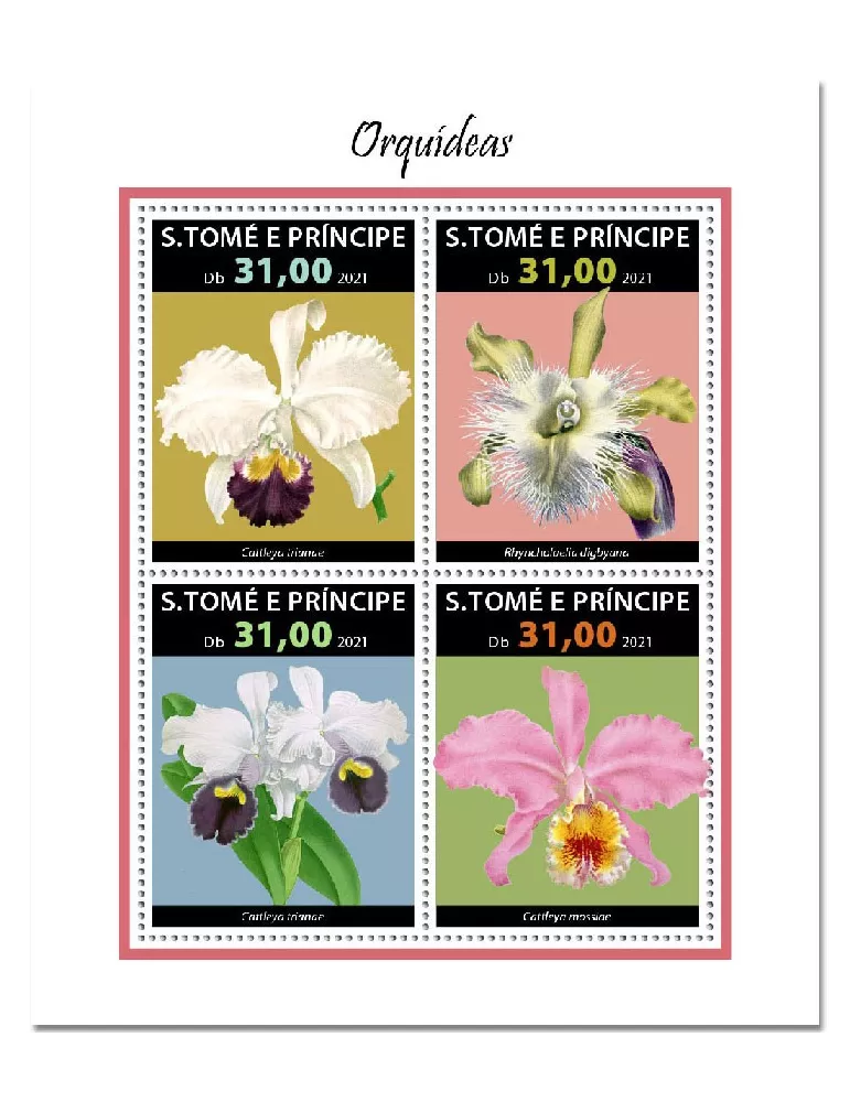 n° 7968/7971 - Timbre SAINT-THOMAS ET PRINCE Poste