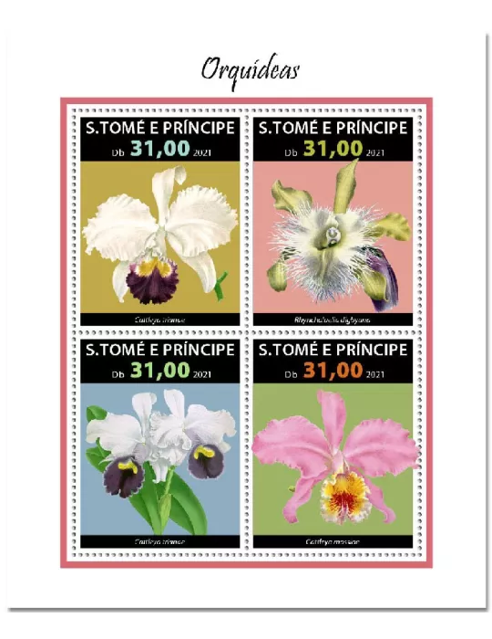 n° 7968/7971 - Timbre SAINT-THOMAS ET PRINCE Poste