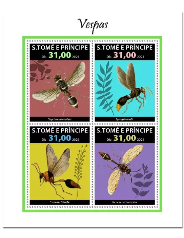 n° 8022/8025 - Timbre SAINT-THOMAS ET PRINCE Poste