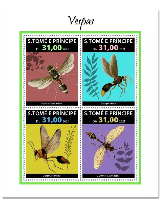 n° 8022/8025 - Timbre SAINT-THOMAS ET PRINCE Poste