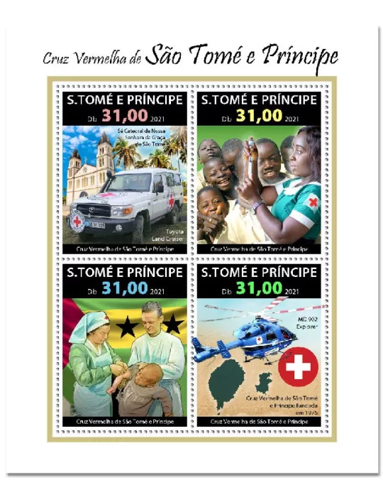 n° 8110/8113 - Timbre SAINT-THOMAS ET PRINCE Poste