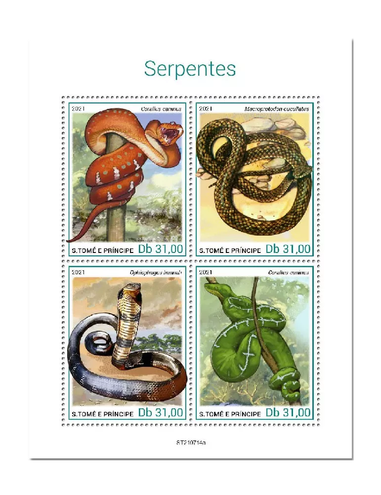n° 8655/8658 - Timbre SAINT-THOMAS ET PRINCE Poste
