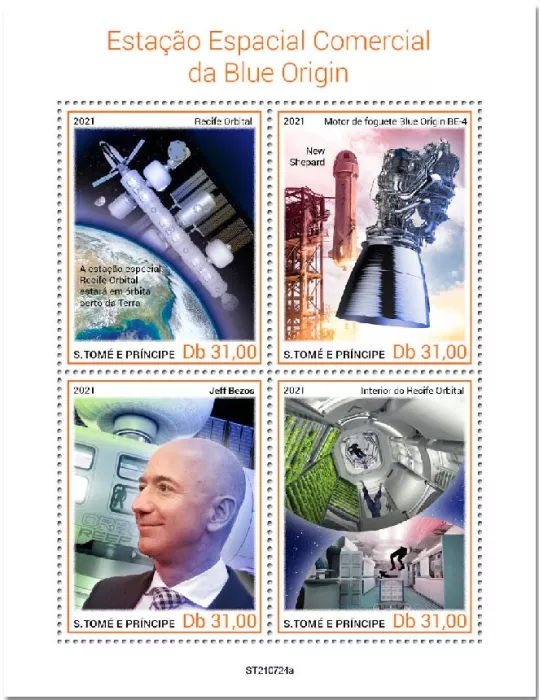 n° 8695/8698 - Timbre SAINT-THOMAS ET PRINCE Poste