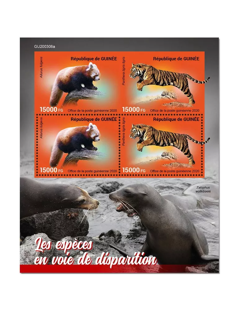 n° 10748/10749 - Timbre GUINEE Poste