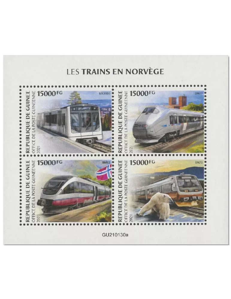 n° 10960/10963 - Timbre GUINEE Poste