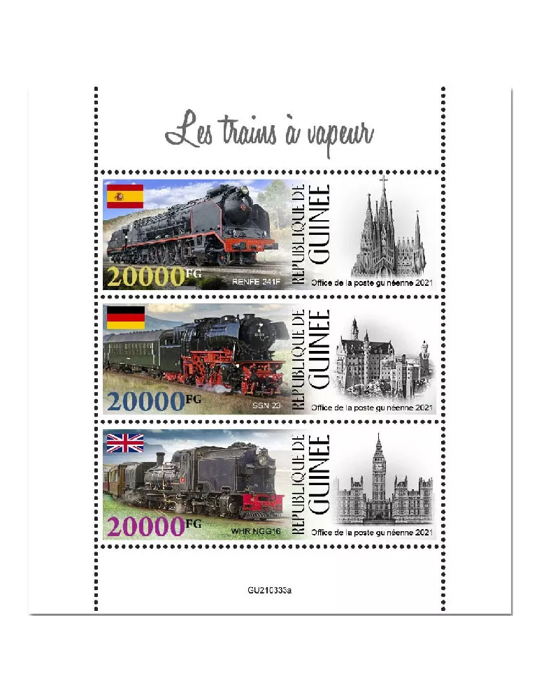 n° 11423/11425 - Timbre GUINEE Poste