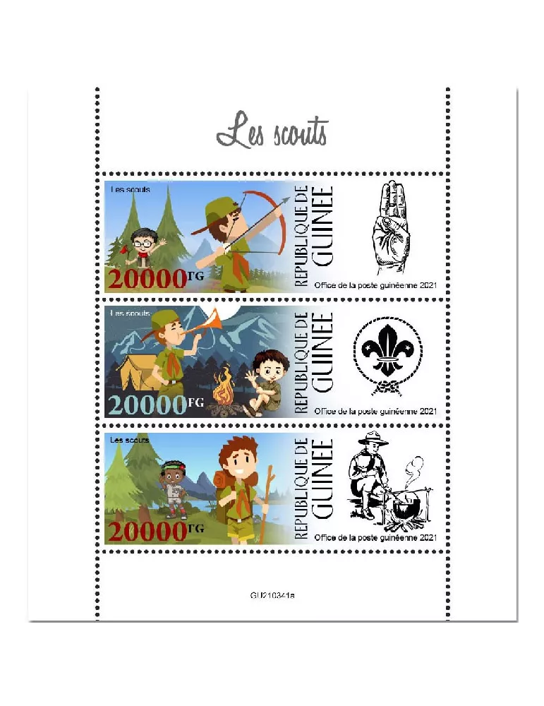 n° 11447/11449 - Timbre GUINEE Poste