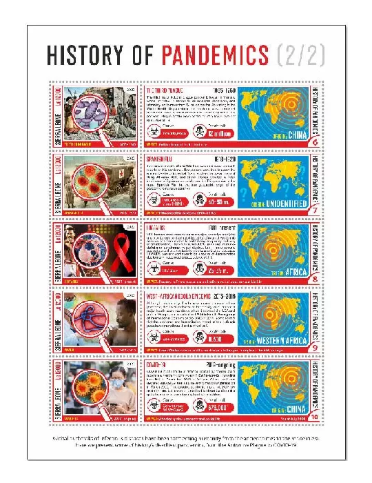 n° 10552/10556 - Timbre SIERRA LEONE Poste