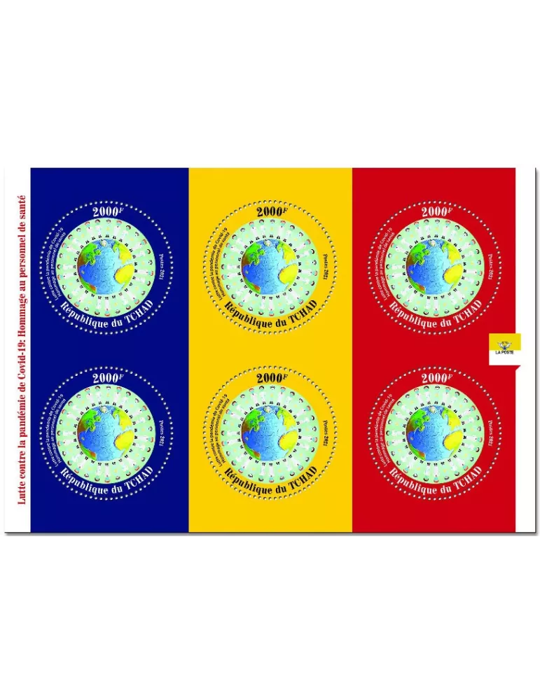 n° 3280/3282 - Timbre TCHAD Poste