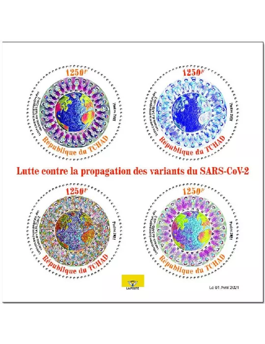 n° 3284/3287 - Timbre TCHAD Poste