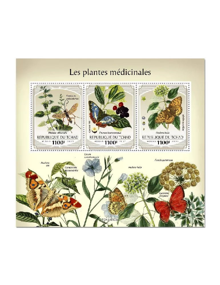 n° 3476/3478 - Timbre TCHAD Poste