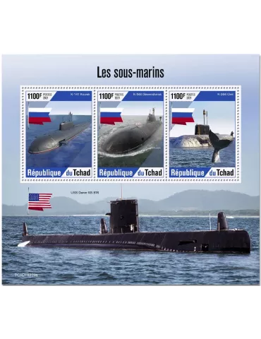 n° 3556/3558 - Timbre TCHAD Poste