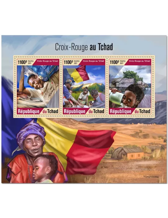 n° 3571/3573 - Timbre TCHAD Poste