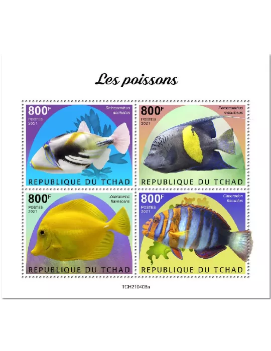 n° 3649/3652 - Timbre TCHAD Poste