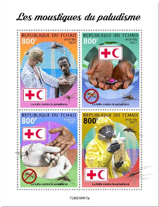 n° 3685/3688 - Timbre TCHAD Poste