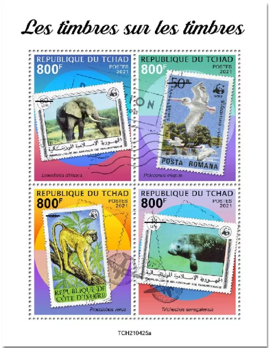 n° 3708/3711 - Timbre TCHAD Poste