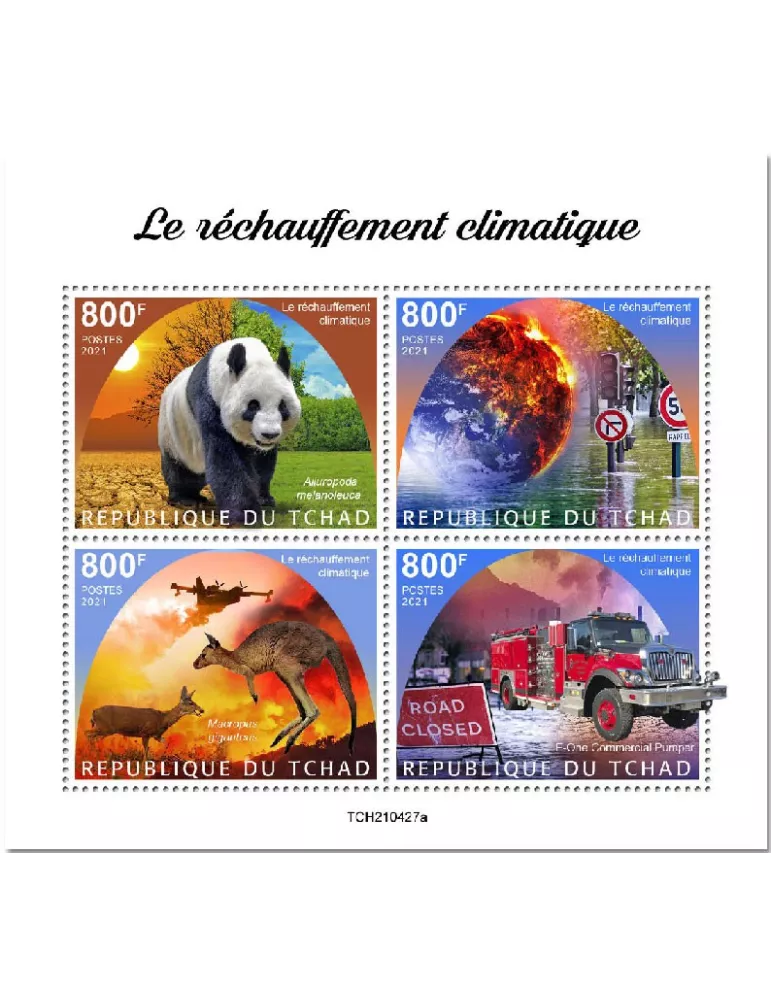 n° 3716/3719 - Timbre TCHAD Poste