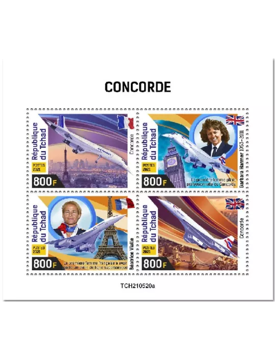 n° 3866/3869 - Timbre TCHAD Poste