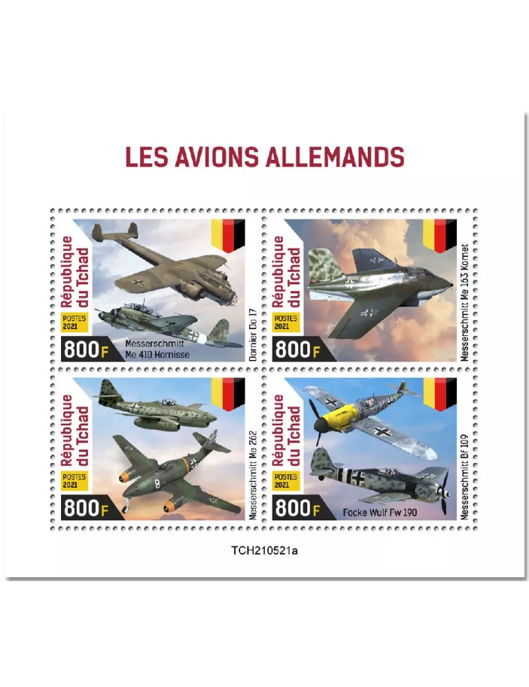 n° 3870/3873 - Timbre TCHAD Poste